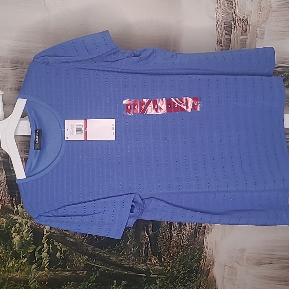 New with tags! Rafaella Womens XL short sleeve brilliant blue cut out top